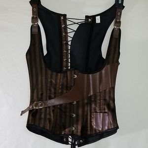 Steampunk Underbust Adjustable Boned Corset